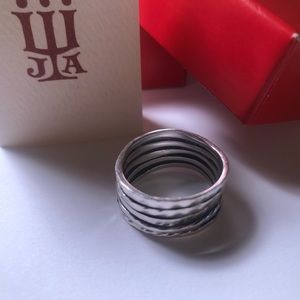James Avery Stacked Hammered Ring